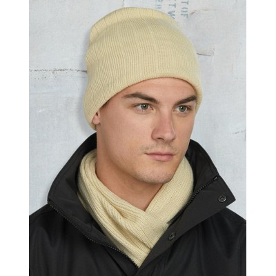 Cable Knit Beanie with Fleece Head Band