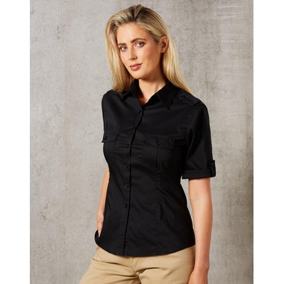 Women's Short Sleeve Military Shirt