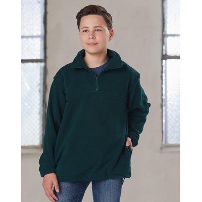 Kids' half zip polar fleecy pullover