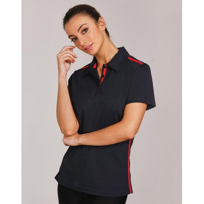 Ladies' rapid cool short sleeve contrast polo