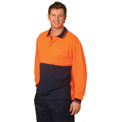 Hi-Vis cooldry safety polo L/S