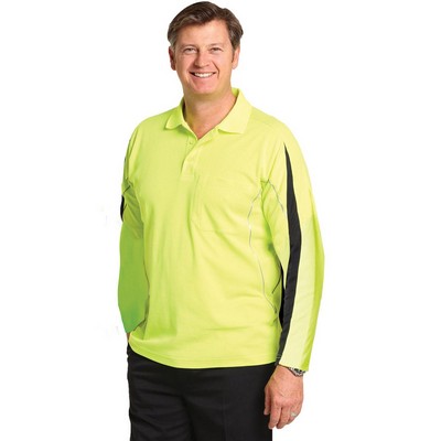 Men's Truedry L/S Hi-Vis Polo