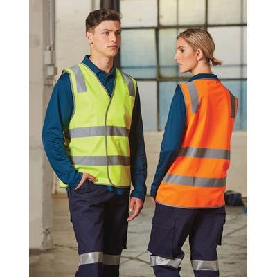 Hi Vis Safety Vest With Shoulder Reflective Tapes