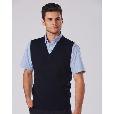 V Neck Wool / Acrylic Knit Vest