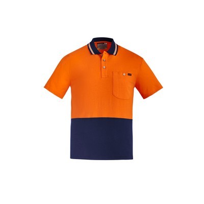 Mens Hi Vis Cotton Short Sleeve Polo