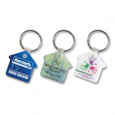 Flexi Resin Key Ring - House 